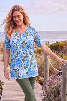 Suprema® Short Sleeve V-Neck Tee