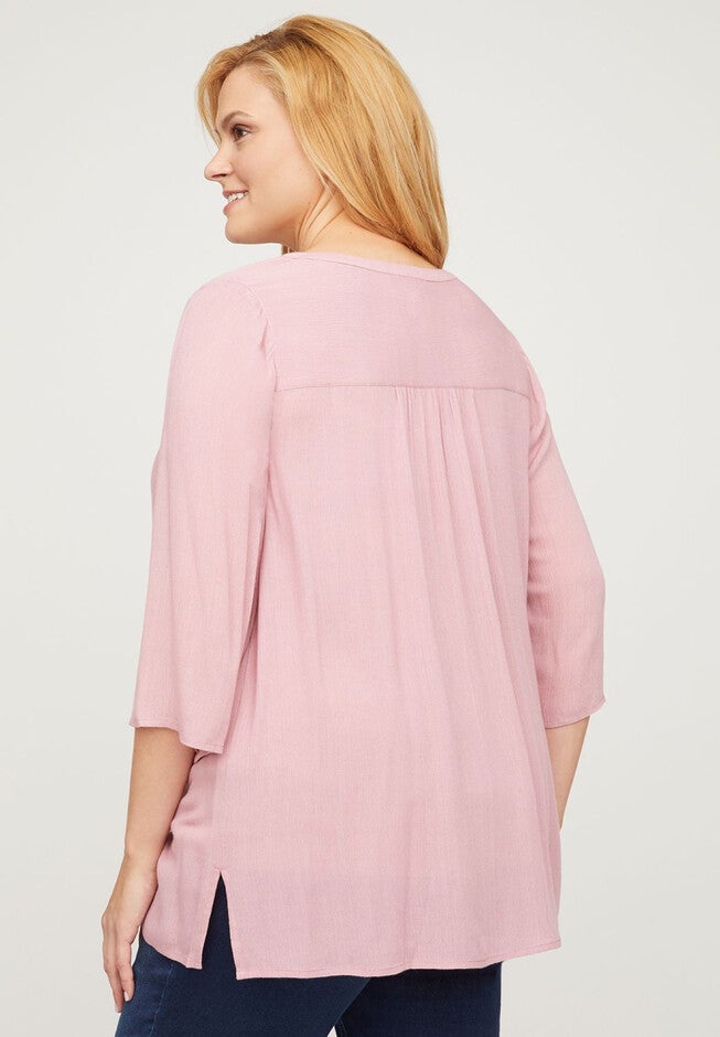 Blush Lace Peasant Top, , on-hover image number 1