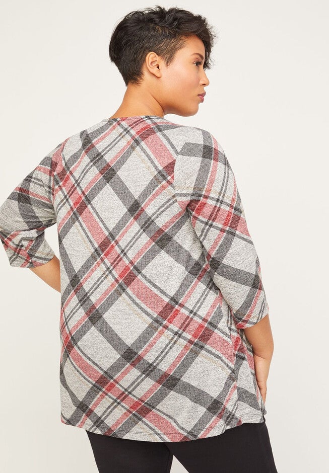 Plaid About You Duet Top, , on-hover image number null