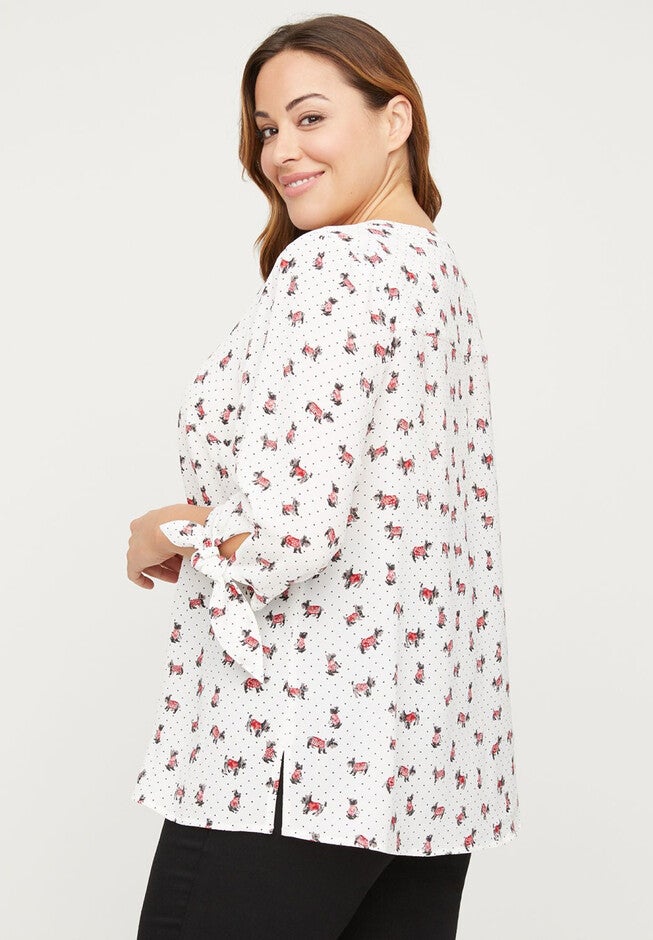Scottie Pebble Crepe Top, , on-hover image number null