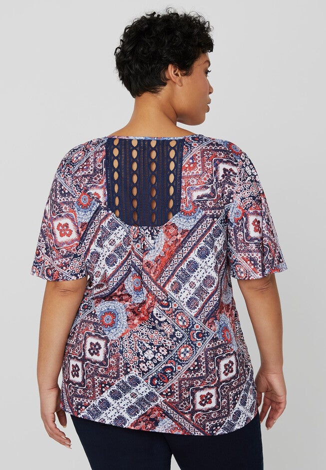 Tapestry Print Top, , on-hover image number null