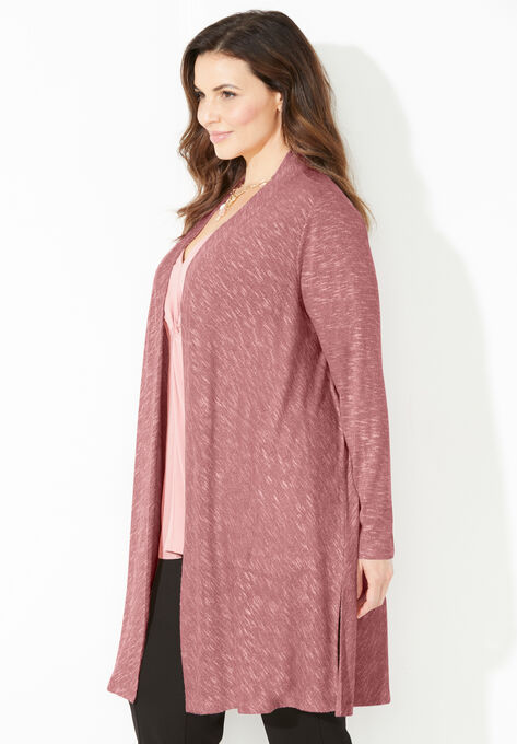 Curvy Collection Duster Cardigan, , alternate image number null