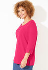 Liz&Me® Slub-Knit Henley Top, , alternate image number null