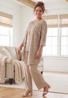 Luna Lace 3-Piece Pant Suit