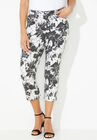 Secret Slimmer® Capri, BLACK TROPICAL FOLIAGE, hi-res image number null