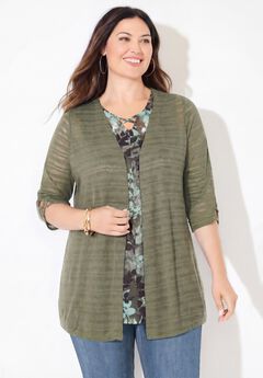 Shadowstripe Burnout Cardigan