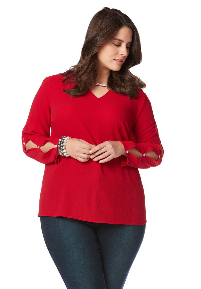 Be Mine Bling Top, RED, hi-res image number null