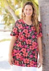 Easy Fit Short Sleeve V-Neck Tunic, , alternate image number null