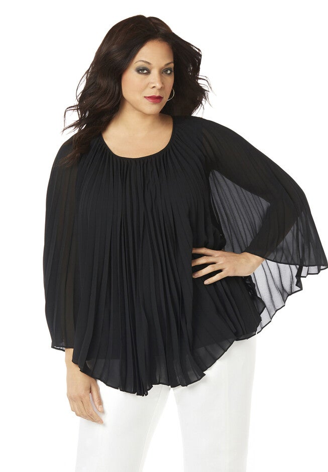 Onyx Pleated Topper, BLACK, hi-res image number null