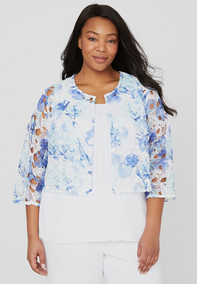 Black Label Cutout Blossom Jacket, LAVENDER MIST, hi-res image number 0