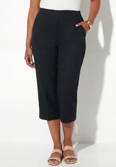 Pull-On Sateen Capri