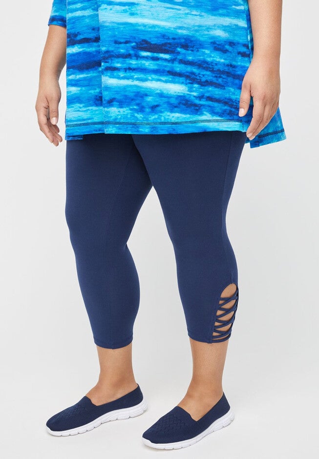 Crisscross Active Legging Capri, MARINER NAVY, hi-res image number 0