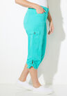 Comfort Waist Bungee Cargo Capri, , alternate image number null