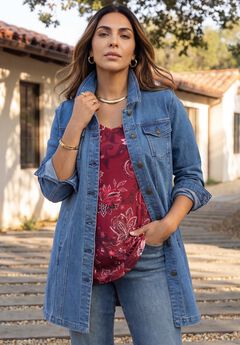 Right Fit™ Stretch Denim Long-Length Jacket