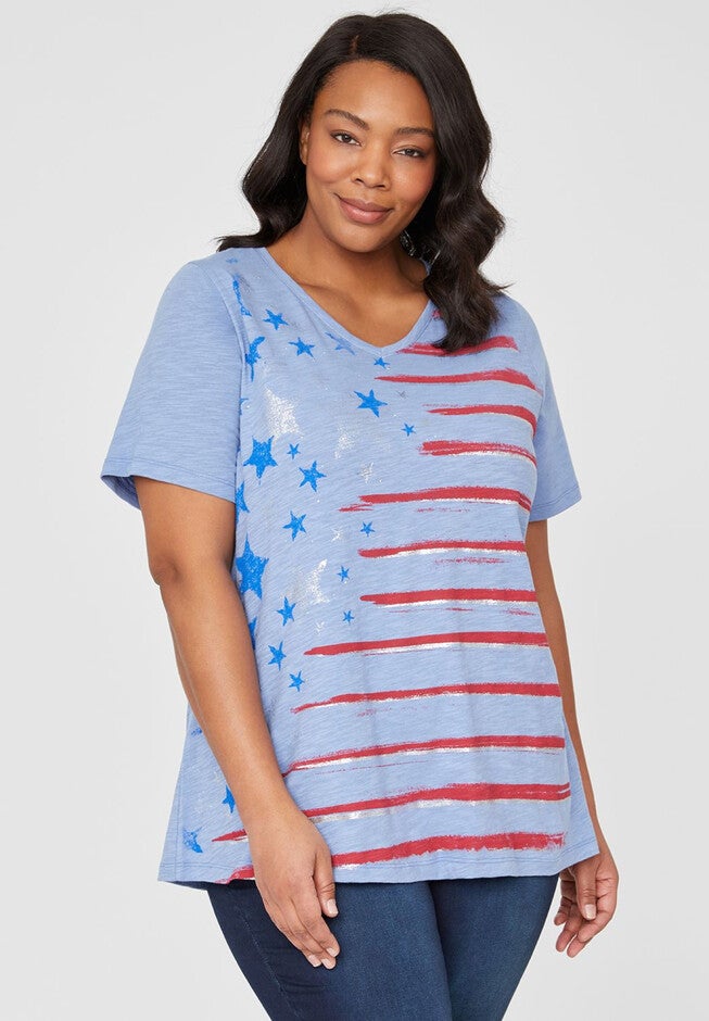 Sparkling Flag Tee, ENGLISH MANOR, hi-res image number null
