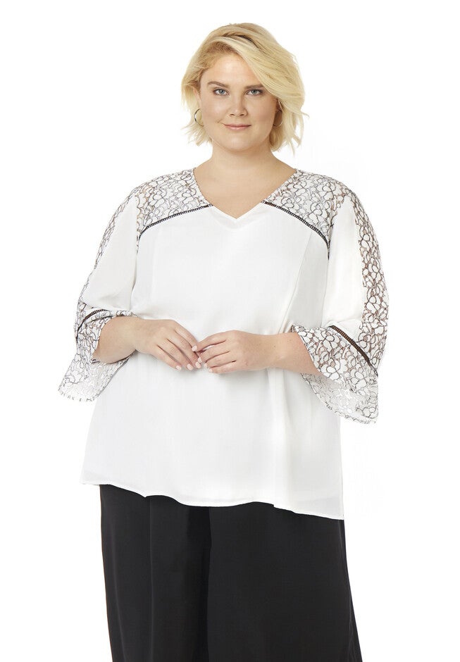 Black Label Reverie Top, BLACK AND WHITE, hi-res image number null
