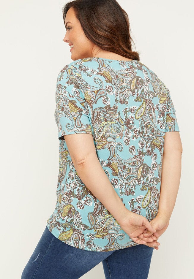 Paisley Impression Tee, , on-hover image number null