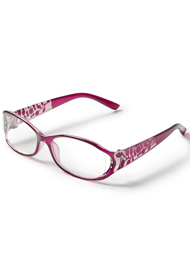 Floral Infused Reading Glasses, PURPLE DAHLIA, hi-res image number null
