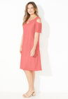 Cold Shoulder Stretch Lace Dress, , alternate image number null