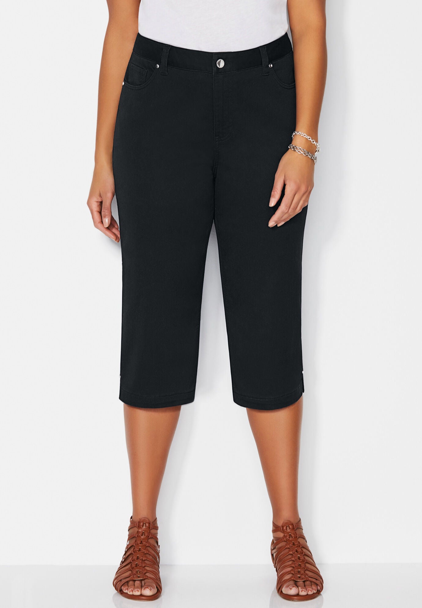 Sateen Stretch Capri Catherines