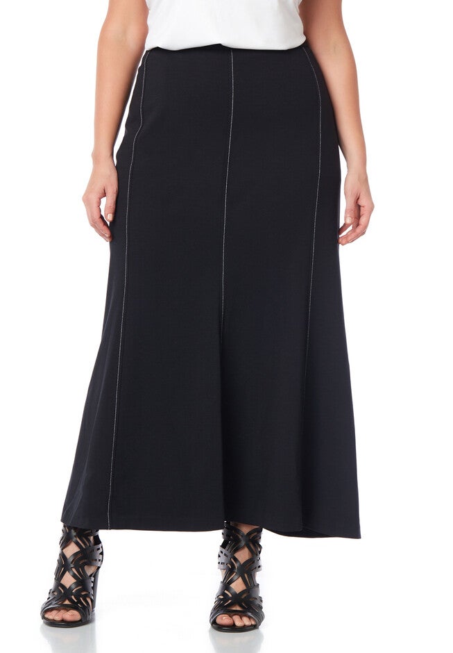 Black Label Carroway Piped Skirt, BLACK, hi-res image number null