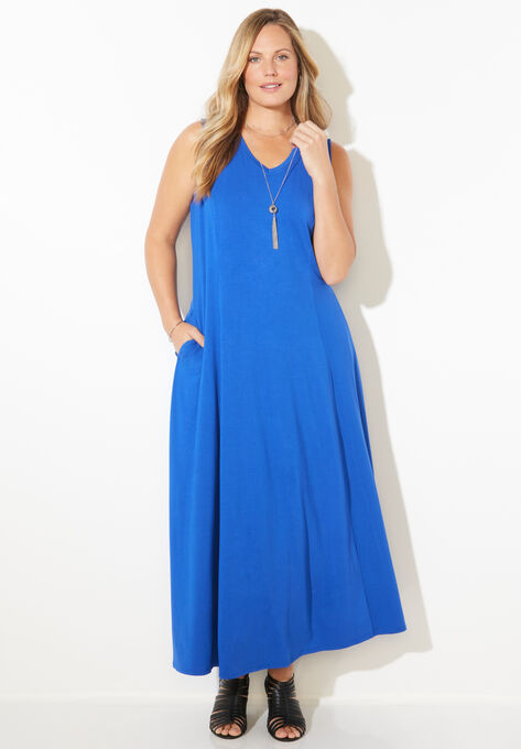 Morning to Midnight Maxi Dress (With Pockets), DARK SAPPHIRE, hi-res image number null