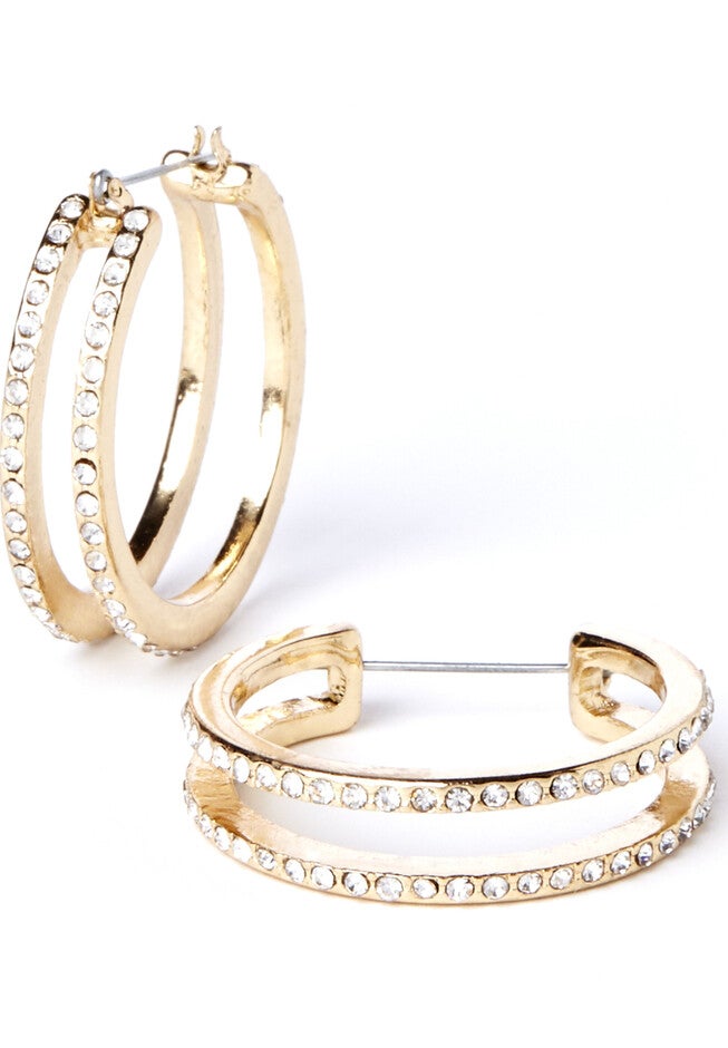 Duet Hoops, GOLD TONE, hi-res image number null