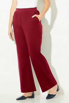 Plus Size Elastic Waist Dress Pants