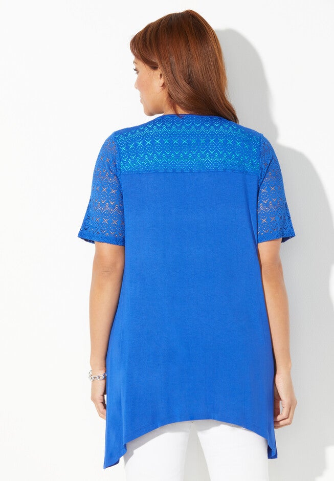 Textured Asymmetrical Tunic, , on-hover image number null