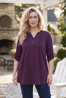 Impossibly Soft Half-Button Swing Top