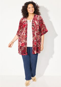 In-Vogue Velvet Kimono