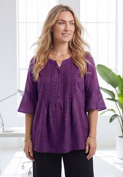 Plus Size Ruffle Sleeve Tops