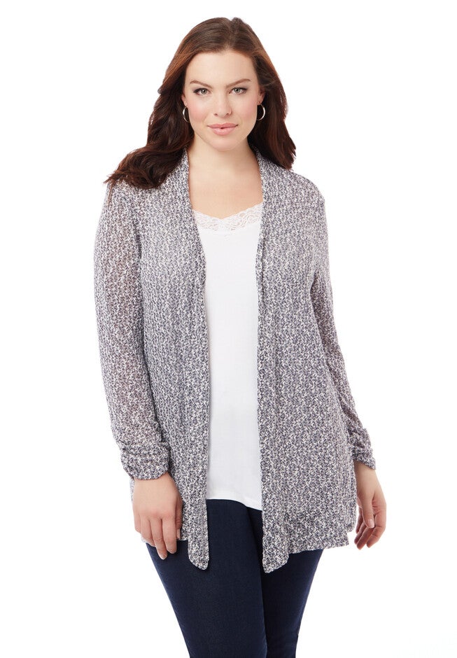 Touch Of Texture Cardigan, MARINER NAVY, hi-res image number null