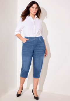 Plus Size Relaxed Fit Capris