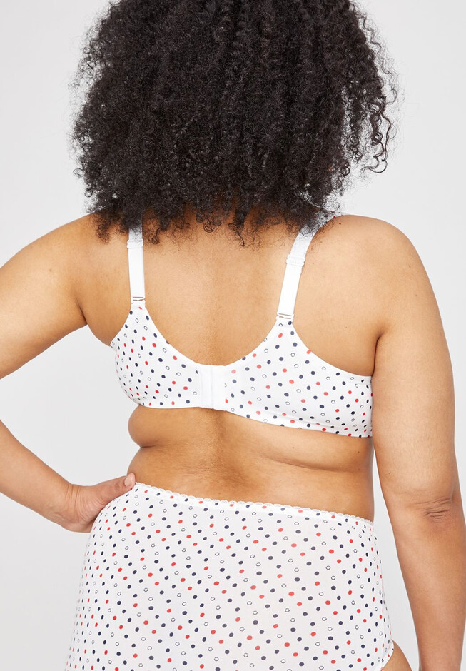 Plus Size Women's 3-Pack Cotton Wireless Bra by Comfort Choice in Polka Dot  Assorted (Size 38 C)