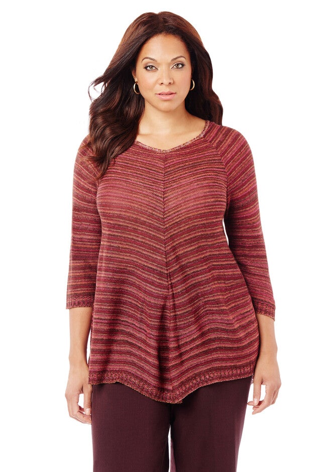 Point Of Interest Sweater, ELDERBERRY, hi-res image number null