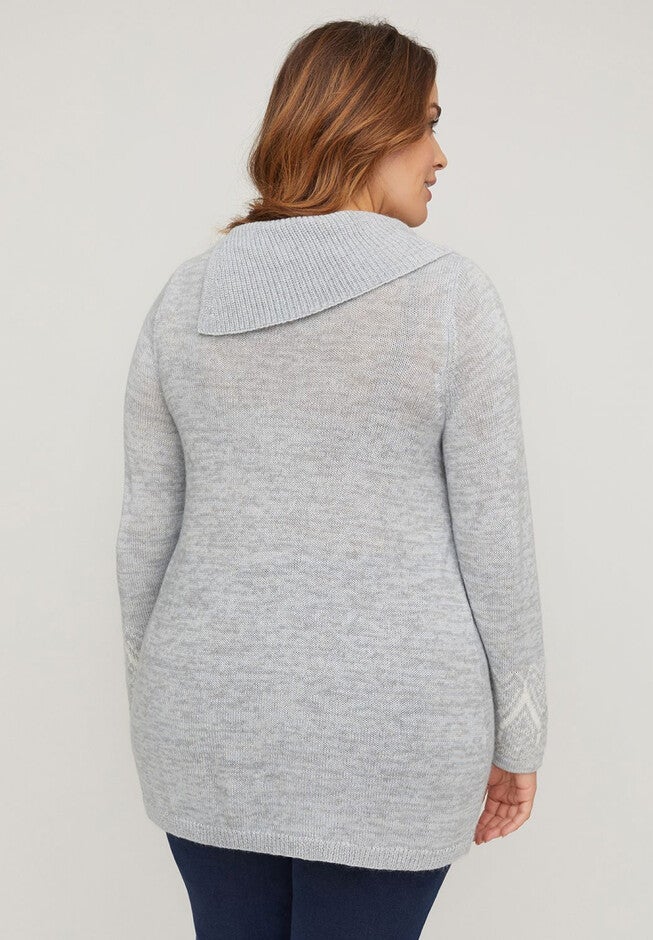 Fair Isle Split-Neck Sweater, , on-hover image number null