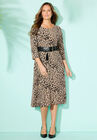 Strawbridge Fit & Flare Dress, CLASSIC ANIMAL NEUTRAL, hi-res image number null