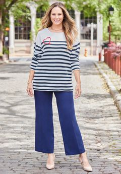Liz&Me® Heart & Soul Stripe Sweater