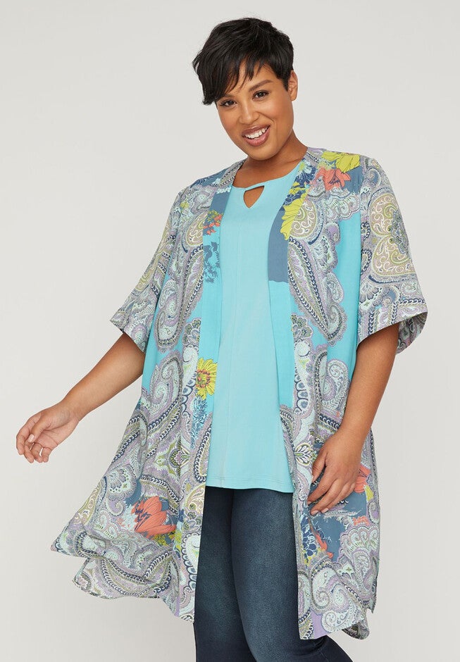 Ashbaugh Paisley Georgette Overpiece, , hi-res image number null