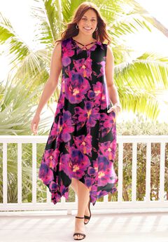 AnyWear Reversible Crisscross V-Neck Maxi Dress