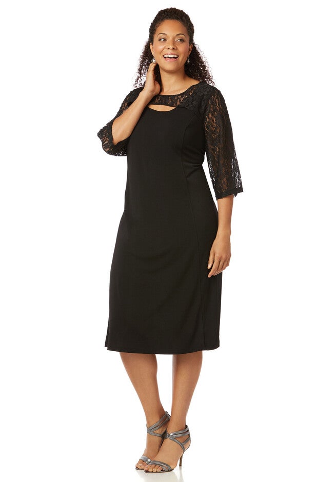Grand Entrance Lace Dress, BLACK, hi-res image number null