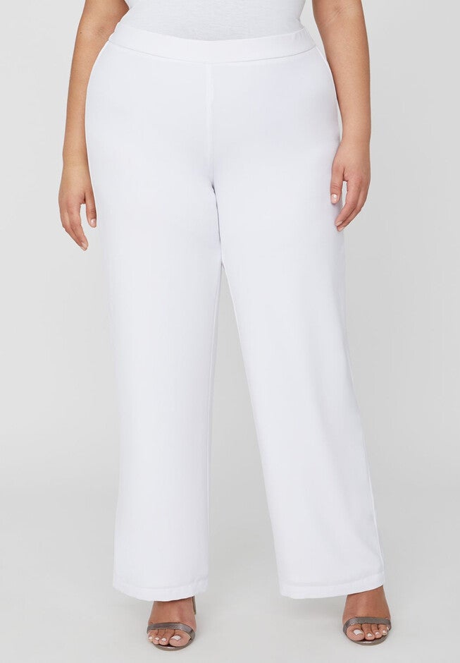 Black Label Wide Leg Pant, WHITE, hi-res image number 0