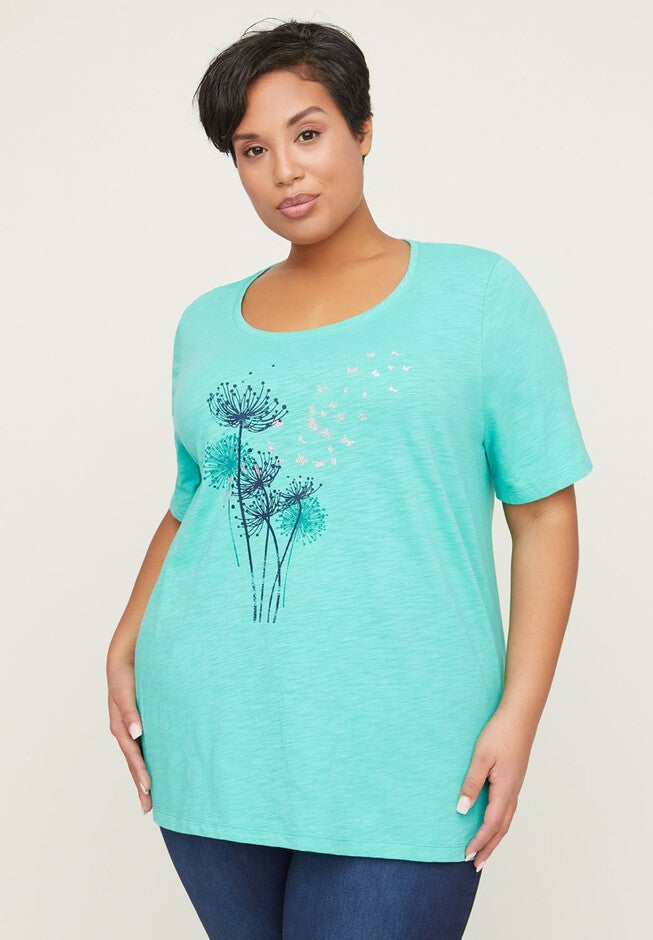 Morning Breeze Short-Sleeve Tee, WATERFALL, hi-res image number null