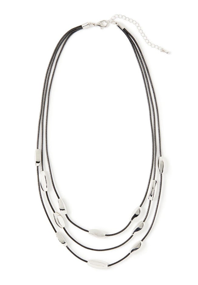 Glass Springs Necklace, BLACK, hi-res image number null