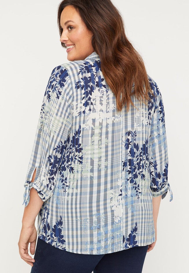 Breezy Georgette Buttonfront Top, , on-hover image number null