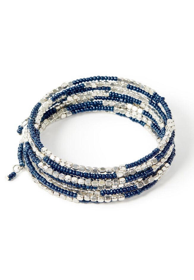 Midnight Moon Coil Bracelet, TRUE NAVY, hi-res image number null