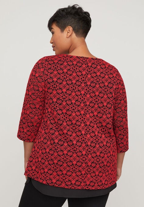 Evening Lace Duet Top, , on-hover image number null