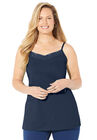 Suprema® Cami With Lace, NAVY, hi-res image number null