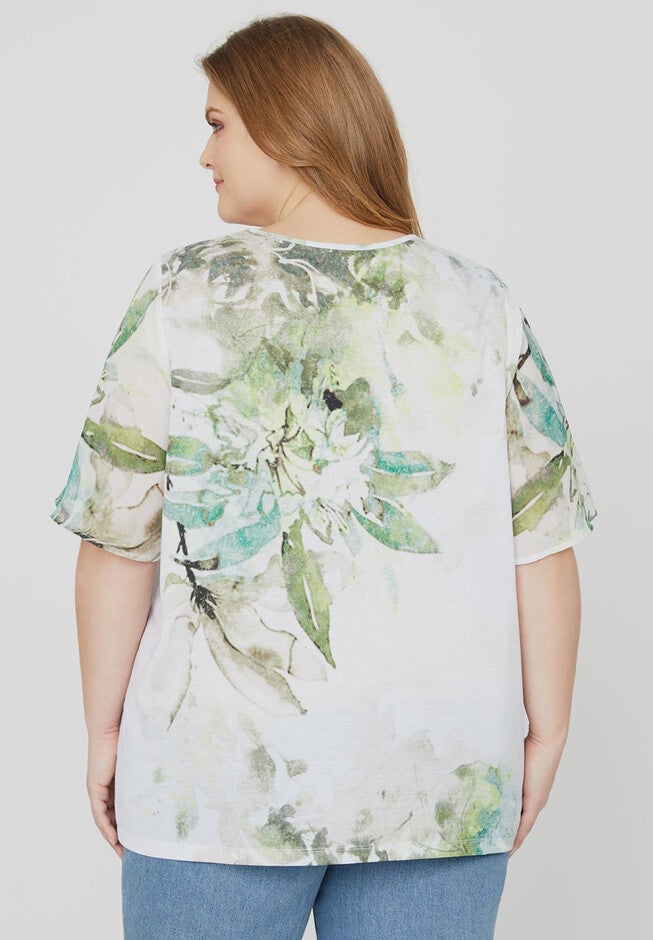 Watercolor Blooms Top, , on-hover image number null